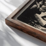 Burning House 1918 Maria Uhden close up dark wood mockup