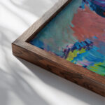 Bust Of A Coloured Girl 1925 Albert Muller close up dark wood mockup