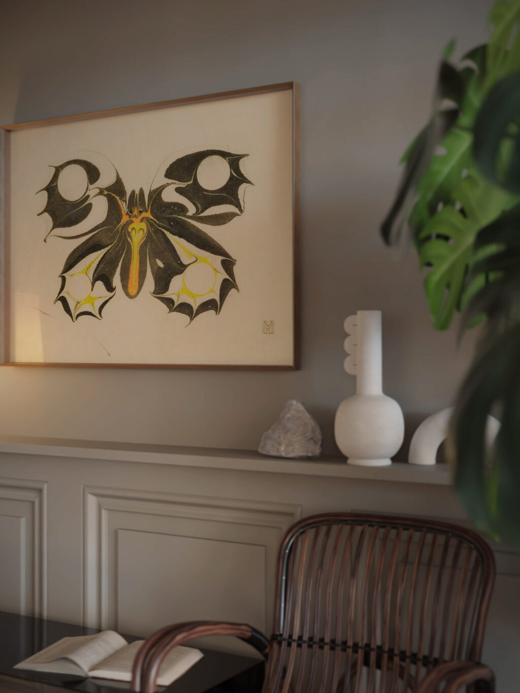 Butterfly Koloman Moser video mockup