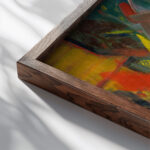 By the Campfire 1935–1944 Arnold Peter Weisz Kubincan close up dark wood mockup