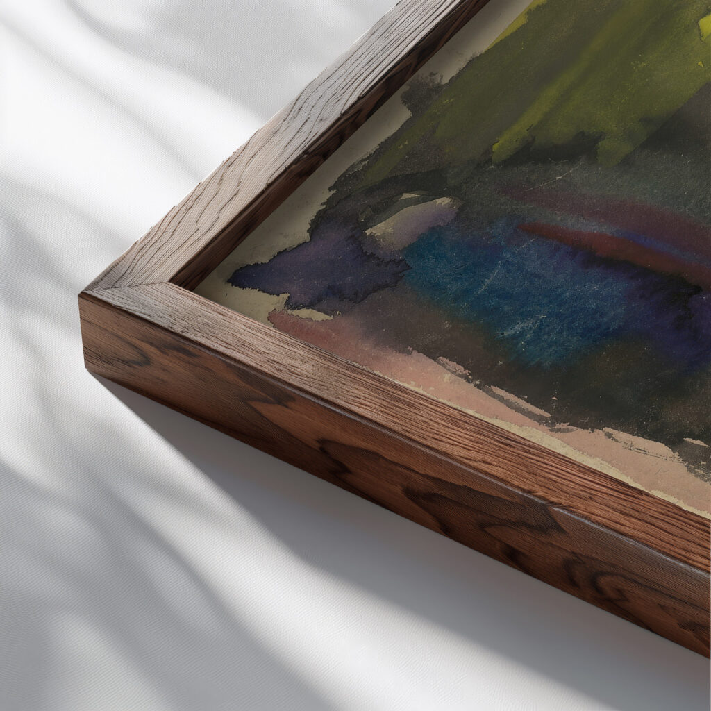By the River 1940–1944 Jan Novak close up dark wood mockup