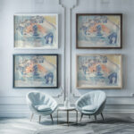 Bygningsarbeid 1919 1920 Edvard Munch framed posters mockup