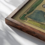 COMPOSITION 2 circa 1950 Albert Gleizes close up dark wood mockup