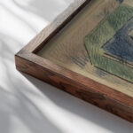 COMPOSITION 3 circa 1950 Albert Gleizes close up dark wood mockup