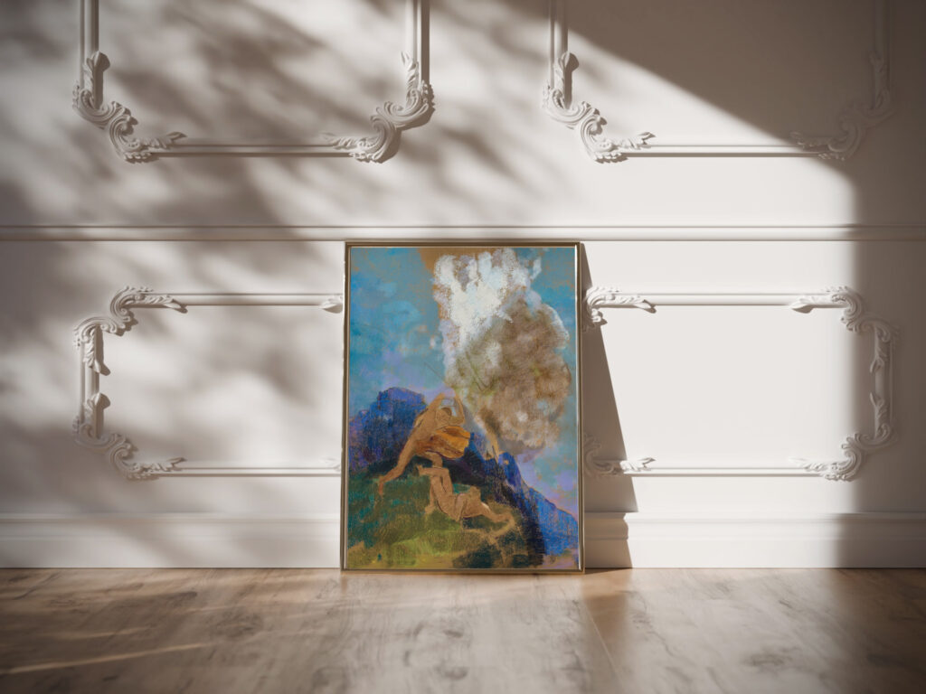 Cain et Abel Odilon Redon video mockup