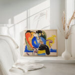 Calligraphic 2 Woman on Chair 1914 1918 Henry Lyman Sayen 4 mockup