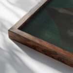 Calvarie en vagevuur te Oostende 1908 Leon Spilliaert close up dark wood mockup