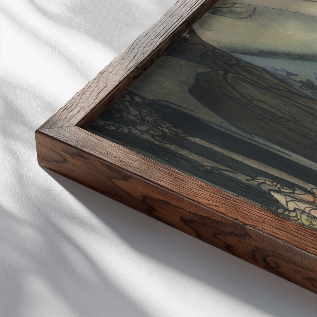 Camel Train Jan Novak close up dark wood mockup