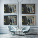 Camel Train Jan Novak framed posters mockup