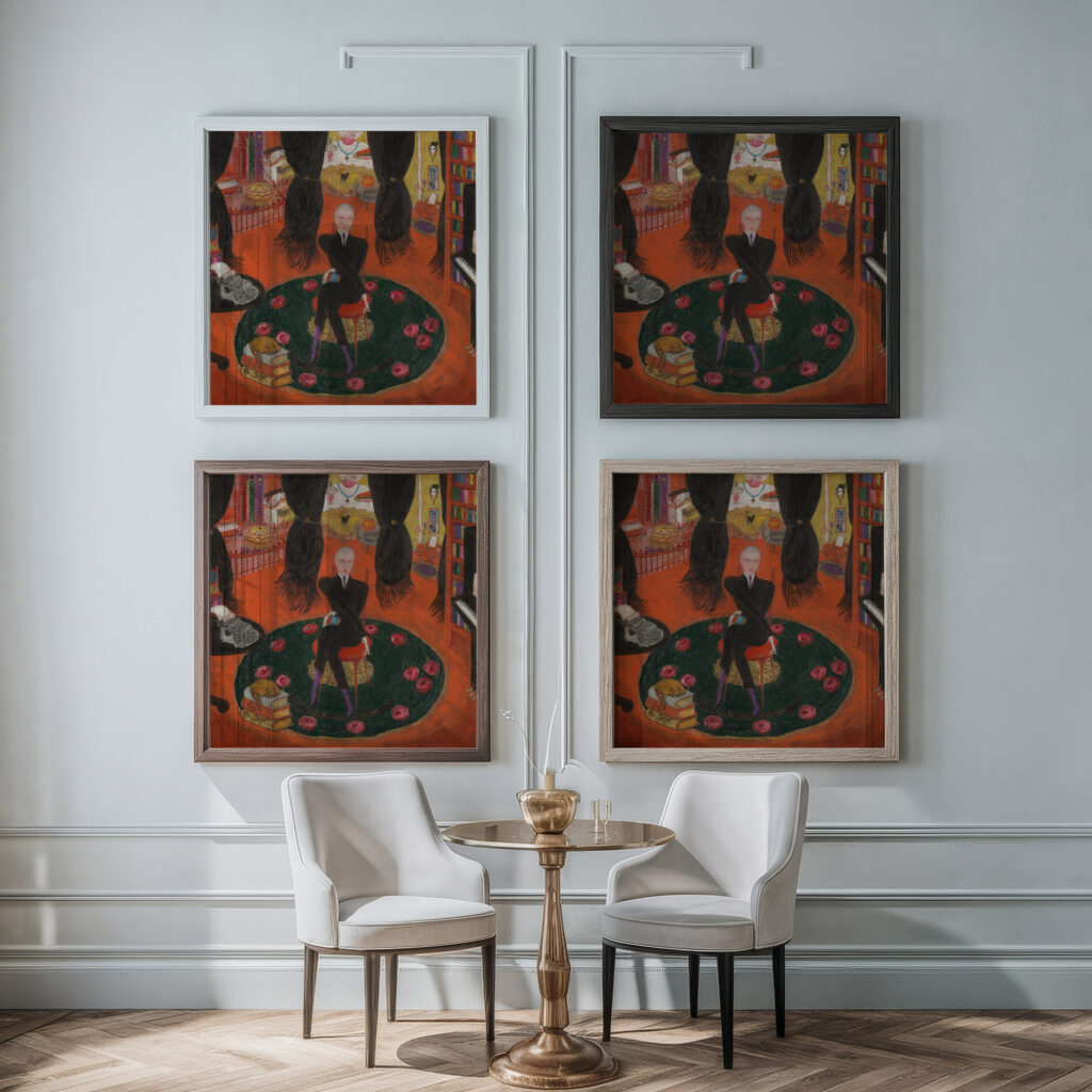 Carl Van Vechten 1922 Florine Stettheimer framed posters mockup