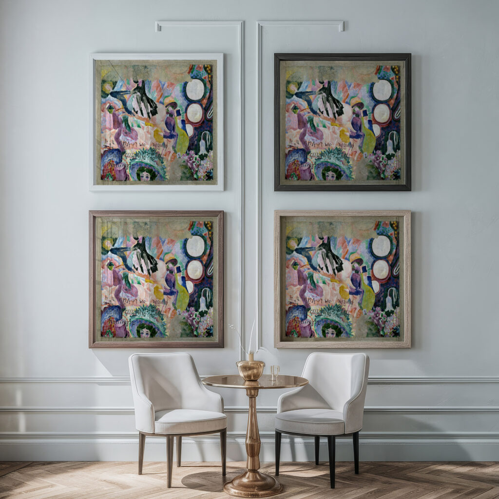 Carousel of Pigs 1906 Robert Delaunay framed posters mockup