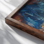 Carrying the Sick 1940 1944 Arnold Peter Weisz Kubincan close up dark wood mockup