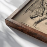 Carting Grain 1940 Arnold Peter Weisz Kubincan close up dark wood mockup
