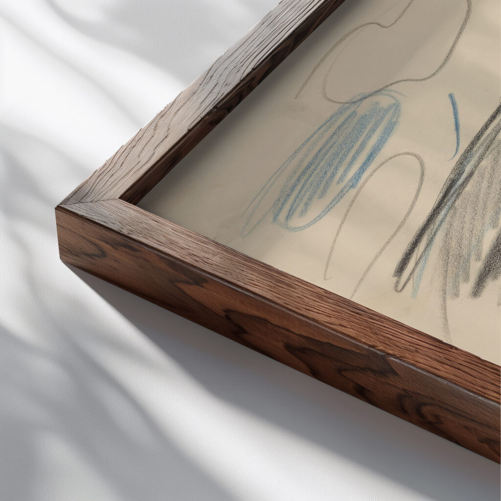 Cascade of Blood 1916 Edvard Munch close up dark wood mockup