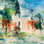 Castle with red towers 1930s Wilhelm Thony 8 mockup