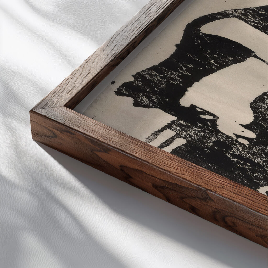 Cat and Mouse 1912 1913 Christian Rohlfs close up dark wood mockup