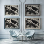 Cat and Mouse 1912 1913 Christian Rohlfs framed posters mockup