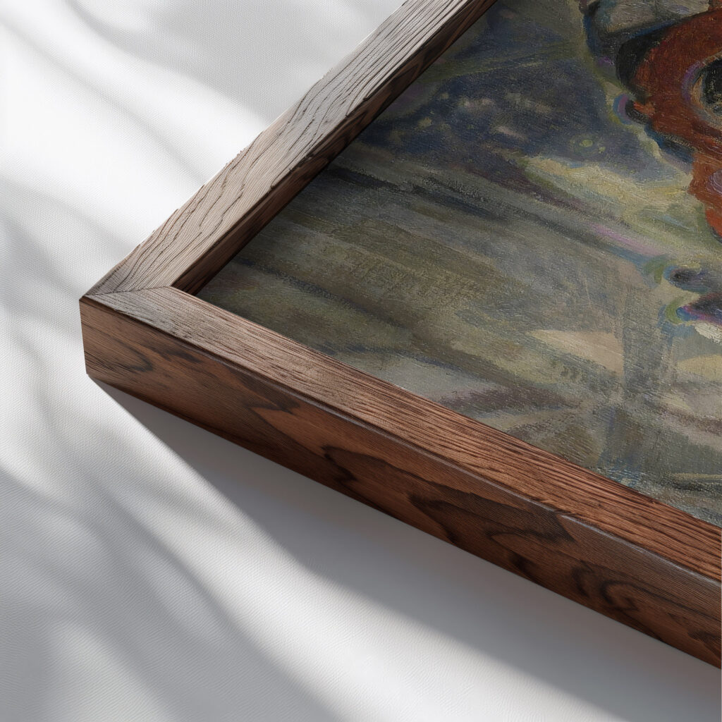 Cathedral Mill University circa 1925 1926 Henry McCarter close up dark wood mockup