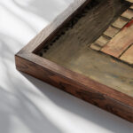 Cathedral construction 1931 Joaquin Torres Garcia close up dark wood mockup