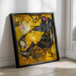 Cats rayist percep.tion in rose black and yellow 1913 Natalia Goncharova 4 mockup