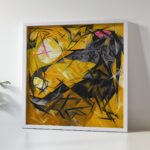 Cats rayist percep.tion in rose black and yellow 1913 Natalia Goncharova 5 mockup