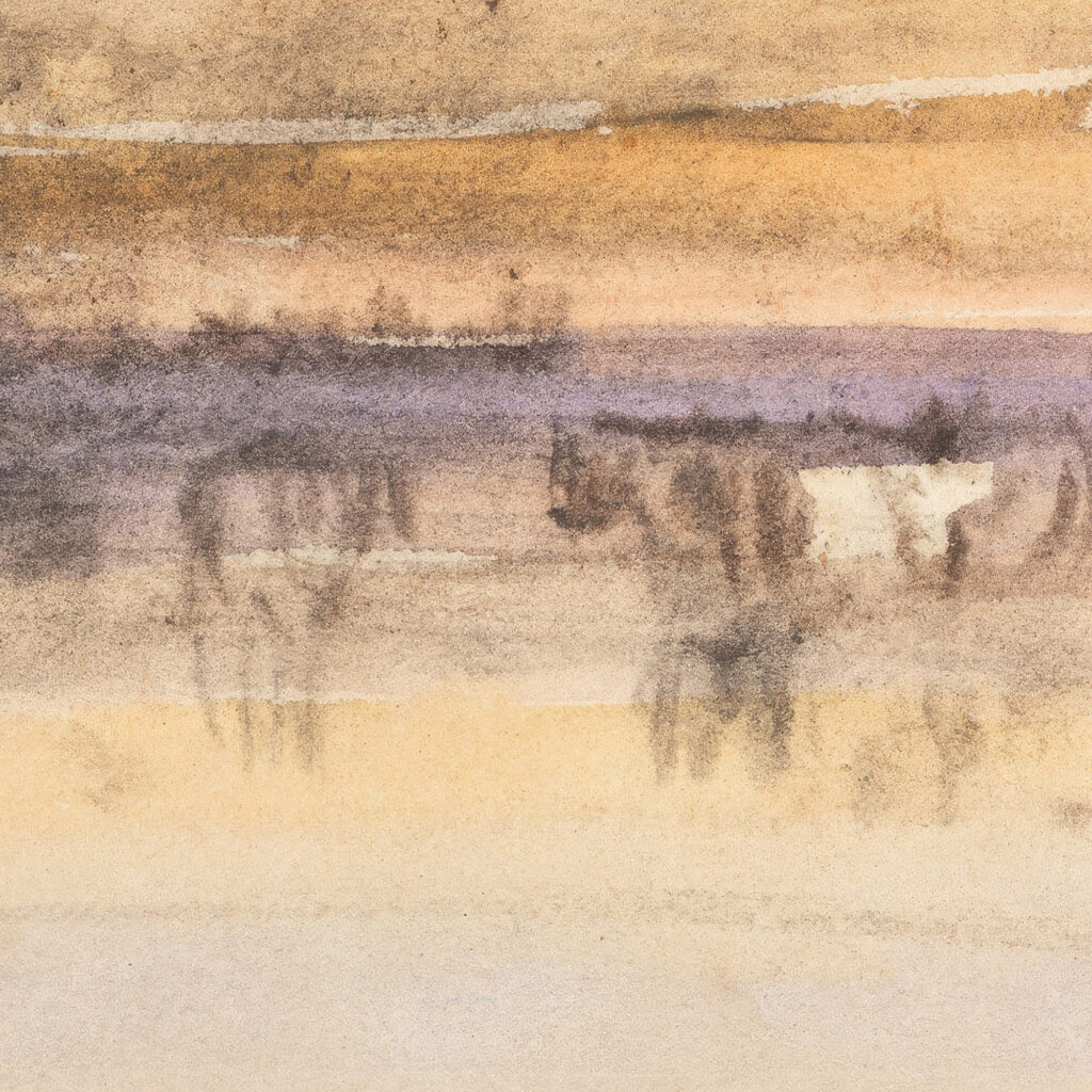 Cattle Watering at Sunset John Varley 8 mockup