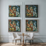 Cavaquinho c.1914 1915 Amadeo de Souza Cardoso framed posters mockup