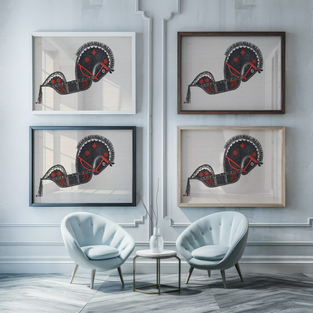 Ceremonieel danspaard 1942 Reijer Stolk 1 framed posters mockup