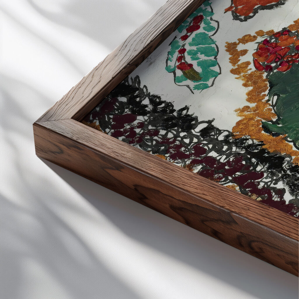 Chair 1928 Arthur Dove close up dark wood mockup