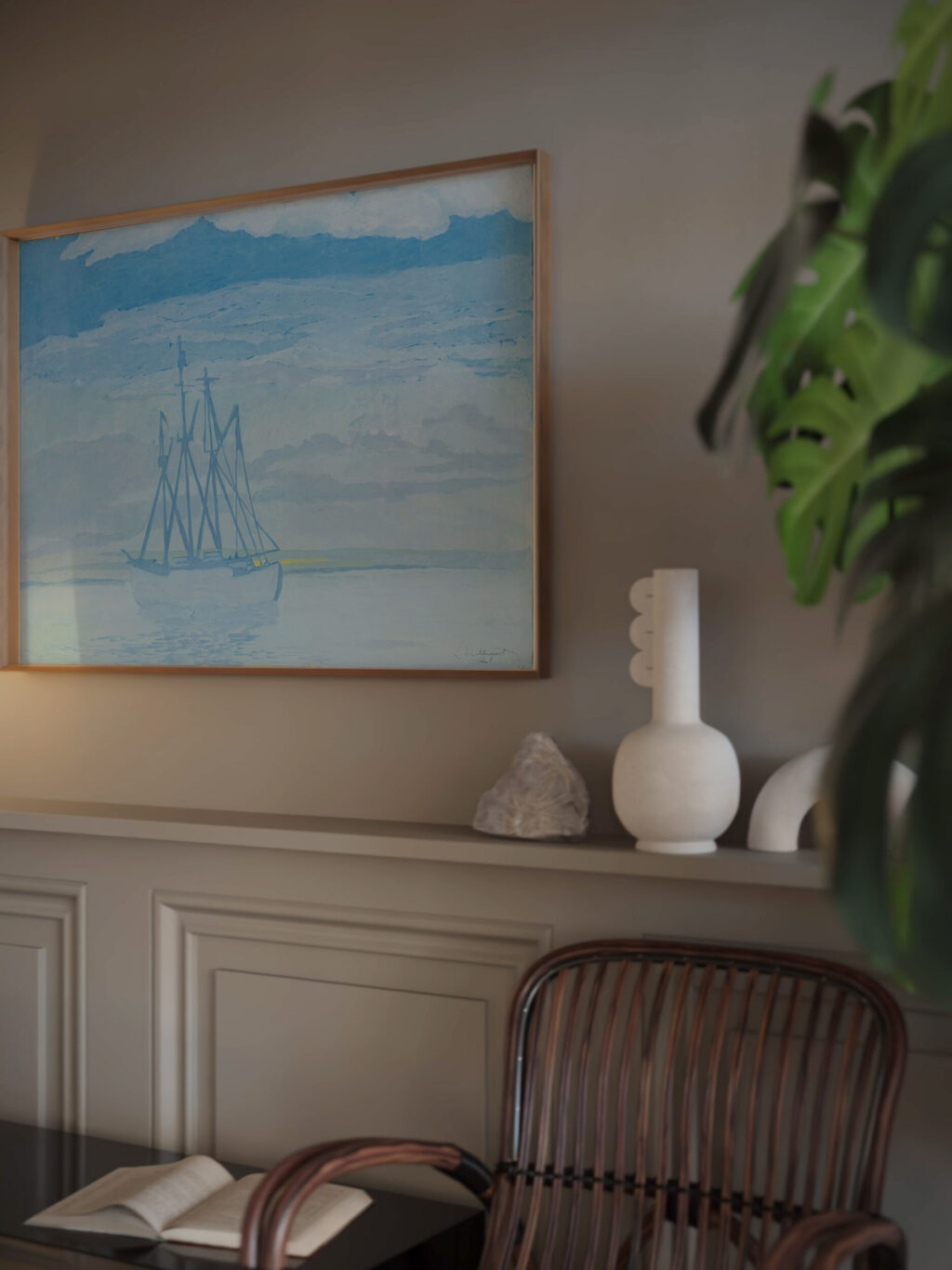 Chalutier sur la mer 1921 Leon Spilliaert video mockup