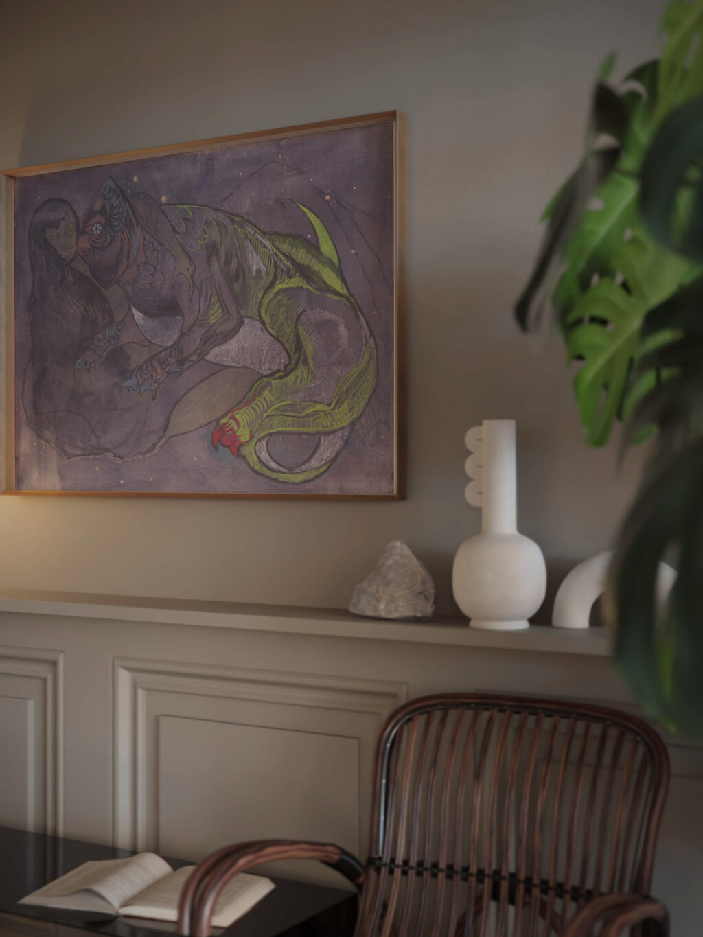 Chameleo from the series ‘Astronomical compositions 1918 Stanislaw Ignacy Witkiewicz video mockup