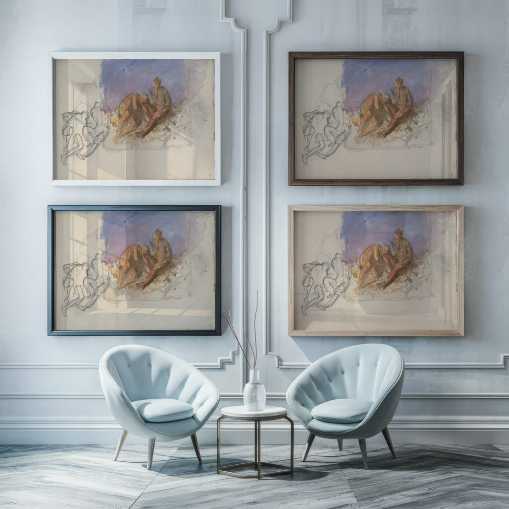Character studies 1880–1890 Ladislav Mednyanszky framed posters mockup