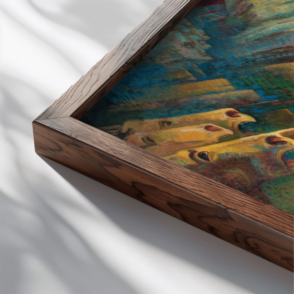 Charge 1932 1939 Jerzy Hulewicz close up dark wood mockup