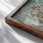 Cherry tree at ‘The Croft Bradford on Tone Taunton 1946 Frances Hodgkins close up dark wood mockup