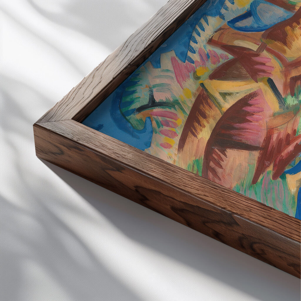 Chevaux Horses Ol Alice Bailly close up dark wood mockup