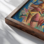 Chevaux Horses Ol Alice Bailly close up dark wood mockup