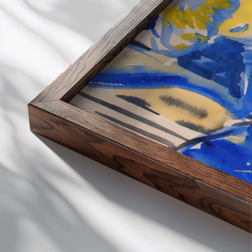 Child Reading 1915 1918 Henry Lyman Sayen close up dark wood mockup