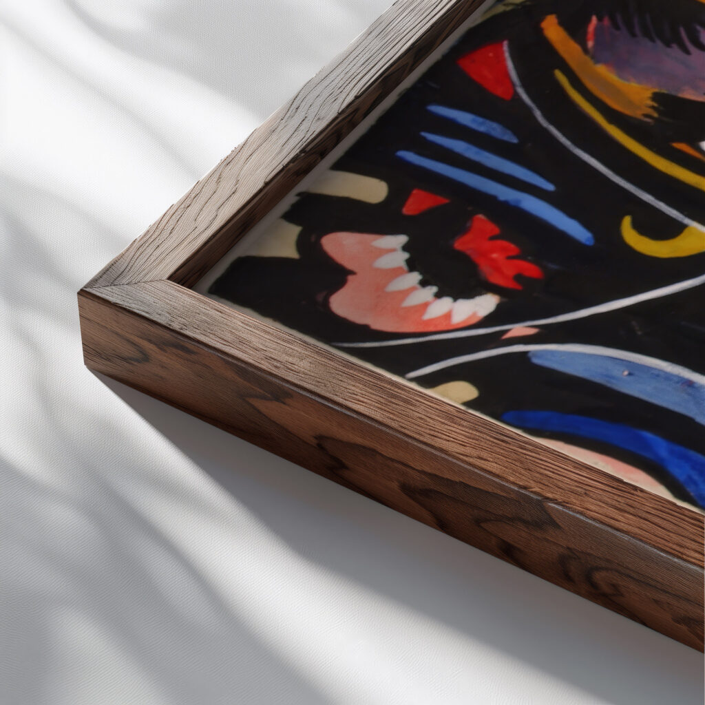 Child in Rocker ca. 1916 Henry Lyman Sayen close up dark wood mockup
