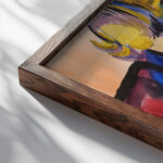 Child on Sofa ca. 1914 1918 Henry Lyman Sayen close up dark wood mockup