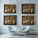 Children in disguises 1929 Tadeusz Makowski framed posters mockup