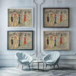 Children on a beach 1930 Tadeusz Makowski framed posters mockup