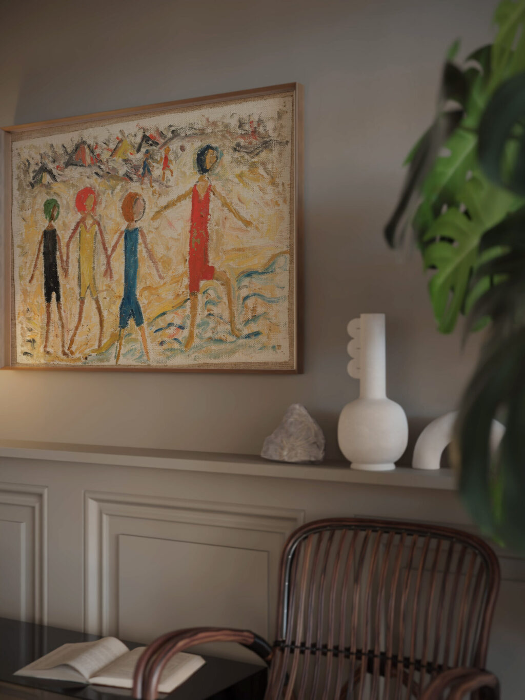 Children on a beach 1930 Tadeusz Makowski video mockup