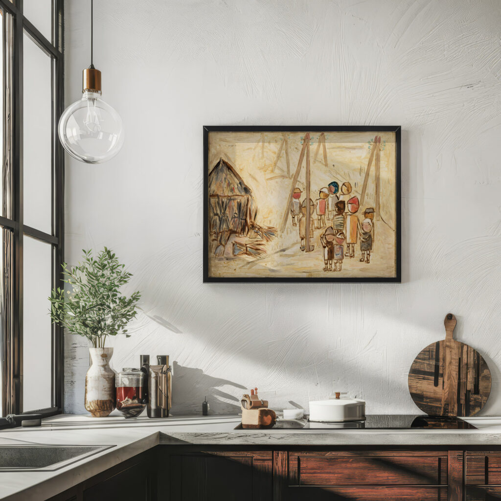 Children on a road 1931 Tadeusz Makowski 6 mockup