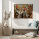 Children with torches La retraite aux flambeaux 1928 Tadeusz Makowski 5 mockup