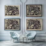 Christ before the High Council 1913 Wilhelm Morgner framed posters mockup