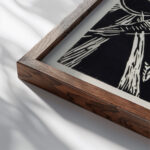 Christus am Kreuz 1919 Lovis Corinth close up dark wood mockup