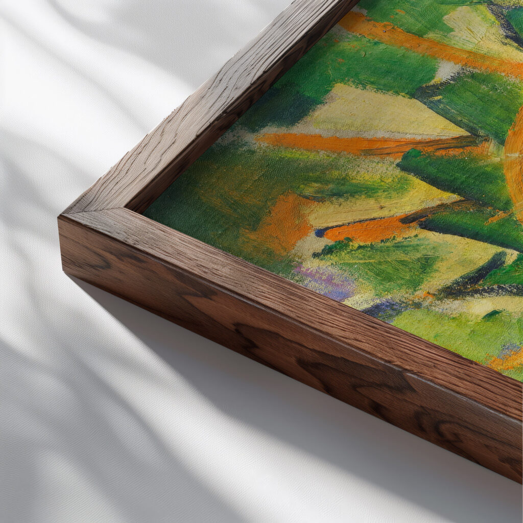 Christuskopf 1913 1914 Hermann Stenner close up dark wood mockup