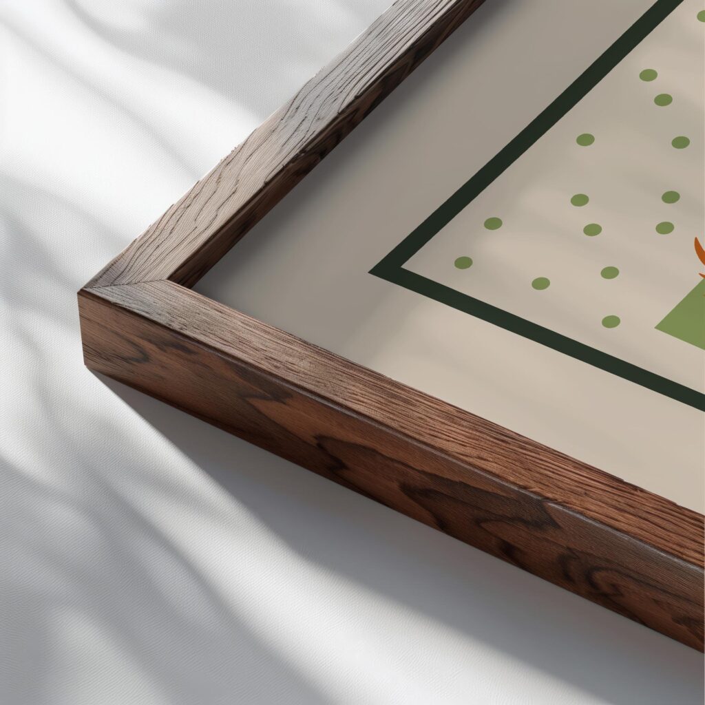 Chrysanthemums close up dark wood mockup