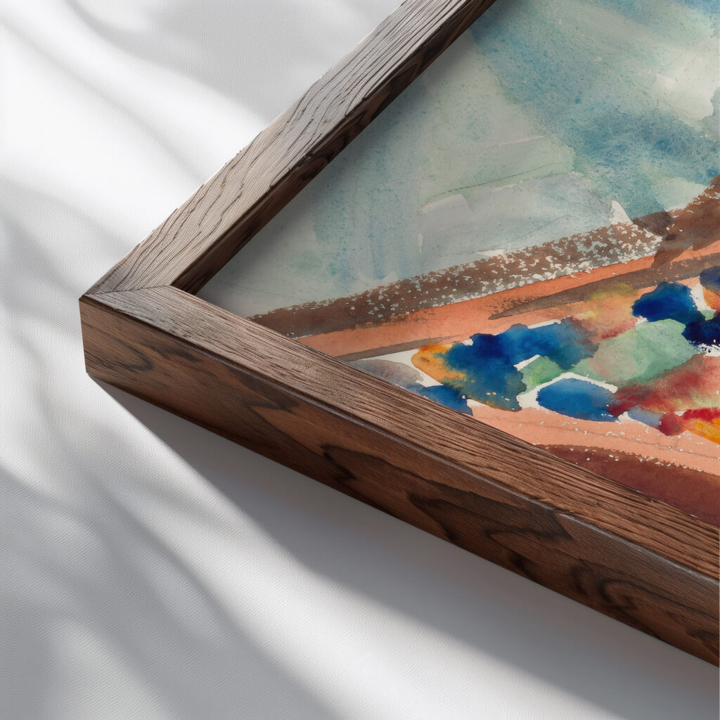 Church Interior Thomas La Farge close up dark wood mockup