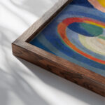 Circular Forms 1930 Robert Delaunay close up dark wood mockup